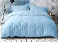Постільна білизна сатин Premium Lotus Home - Dakota Modern Blue (Туреччина), євро